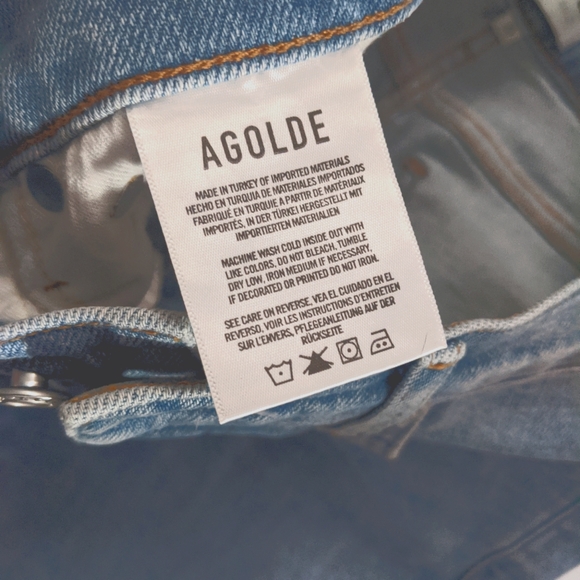 agolde nico high rise slim fit in jeans in embark size 25 nwot - Picture 8 of 9